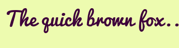 Image with Font Color 3E003B and Background Color EDFBAF